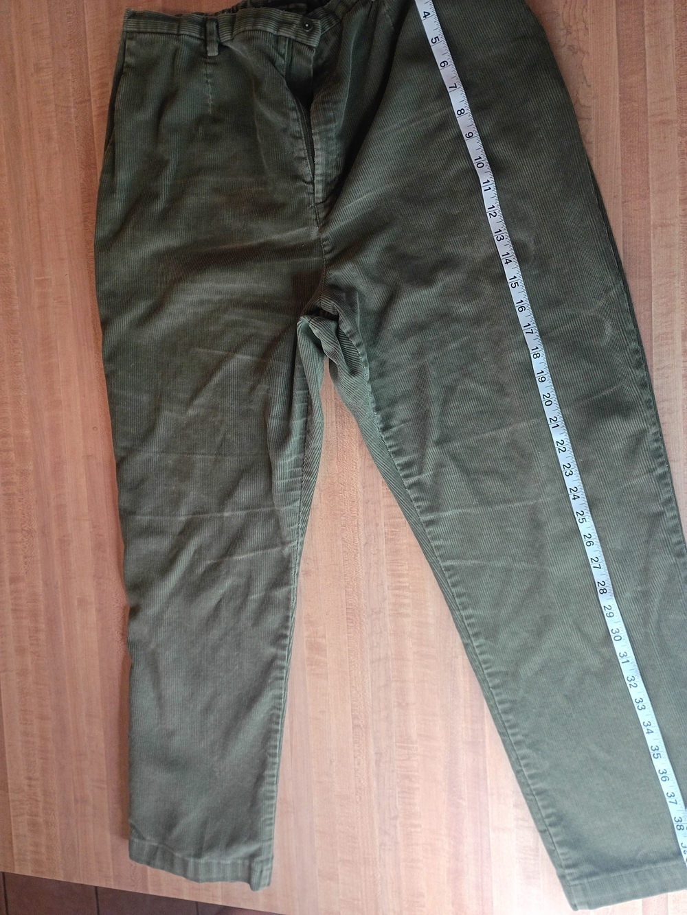 Lands' End Men's Olive Corduroy Relaxed Jeans